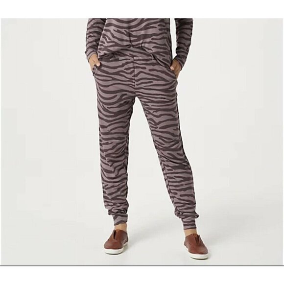 LOGO Lounge Purple Zebra Joggers Size XSP - Picture 1 of 8